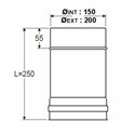 Longueur droite 250 mm double paroi - Ø int/ext: 150-200