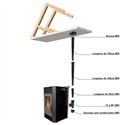 Pack raccordement noir Ø80 mm pour conduit existant au plafond Ø80mm Pack raccordement noir Ø80 mm pour conduit existant au plafond Ø80mm