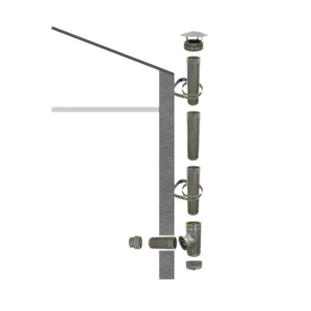 Kit création conduit isolé Ø150mm extérieur - 3m