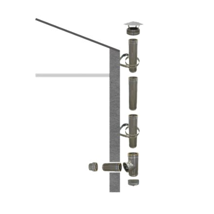Kit création conduit isolé Ø150mm extérieur - 3m