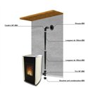 Pack raccordement noir Ø80mm pour conduit existant mural Ø80mm Pack raccordement noir Ø80mm pour conduit existant mural Ø80mm