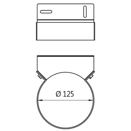Collier de fixation mural coaxial inox - Øi 125