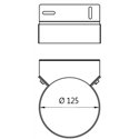 Collier de fixation mural coaxial inox - Øi 125