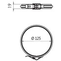 Bride de sécurité coaxial inox - Øi 125