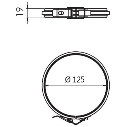 Bride de sécurité coaxial inox - Øi 125