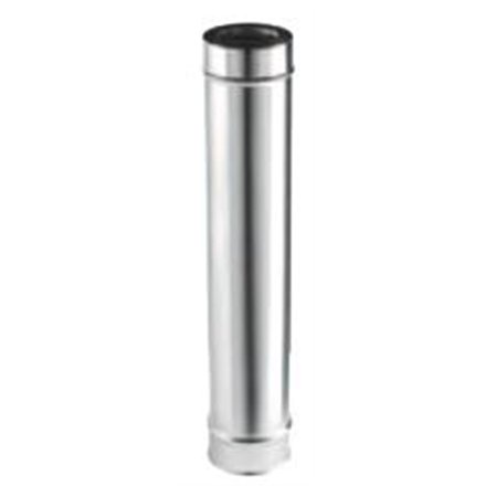Longueur droite coaxial inox 500 mm - Øi 80 - Øe 125