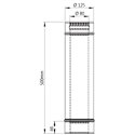 Longueur droite coaxial inox 500 mm - Øi 80 - Øe 125