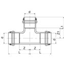 Té cuivre égal FFF Ø 22 à sertir Té cuivre égal FFF Ø 22 à sertir