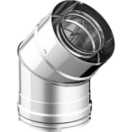 Coude à 45° tuyau coaxial - Ø 80/130