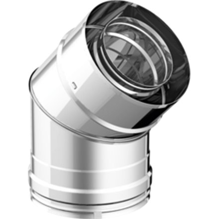 Coude à 45° tuyau coaxial - Ø 80/130