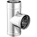 Té à 90° tuyau coaxial - Ø 80/130 / Piquage pour air de combustion
