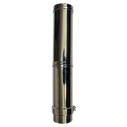 Longueur droite ajustable 420 à 670 mm double paroi - Ø int/ext: 100-150