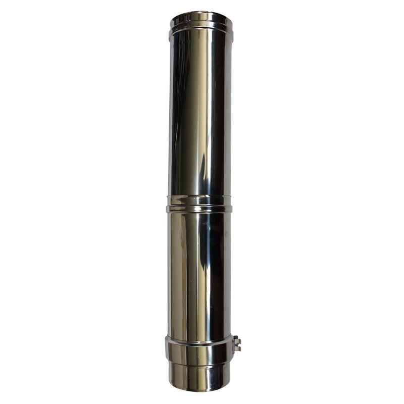 Longueur droite ajustable 420 à 670 mm double paroi - Ø int/ext: 100-150 Longueur droite ajustable 420 à 670 mm double paroi - Ø int/ext: 100-150