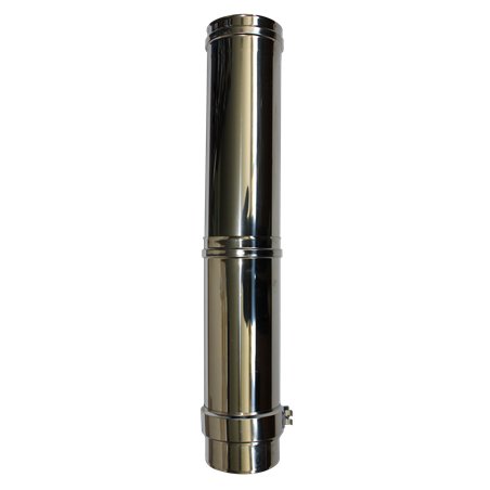 Longueur droite ajustable 420 à 670 mm double paroi - Ø int/ext: 100-150