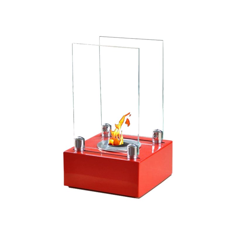 Cheminée bioéthanol 300 ml rouge à poser