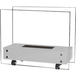 Cheminée bioéthanol 3500 ml blanc sur roulettes
