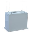 Cheminée bioéthanol Stand 4 vitres 1000 ml blanc acier