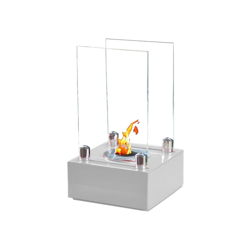 Cheminée bioéthanol 300 ml blanc à poser