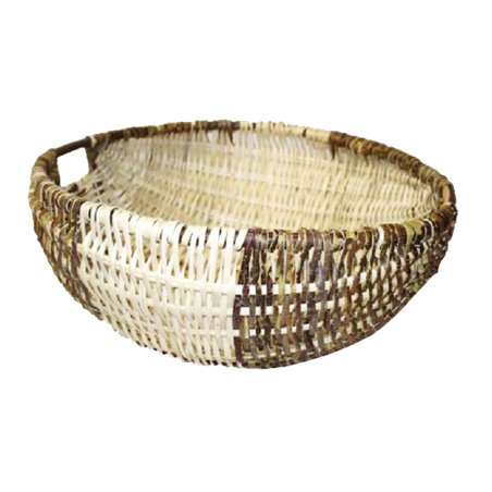Panier à bûches rond en osier - Diamètre: 57 cm