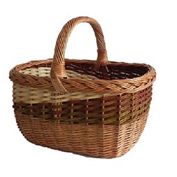 Panier à bûches en osier - 40 x 33 x 22 cm