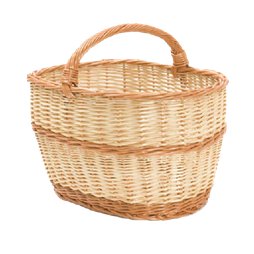Panier à bûches en osier - 52 x 35 x 23 cm