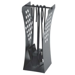 Serviteur de cheminée 4 pièces noir
