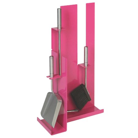 Serviteur de cheminée 3 pièces rose