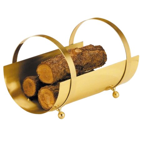 Panier à bûches en laiton