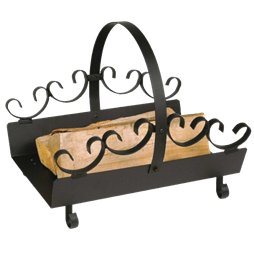 Panier à bûches noir