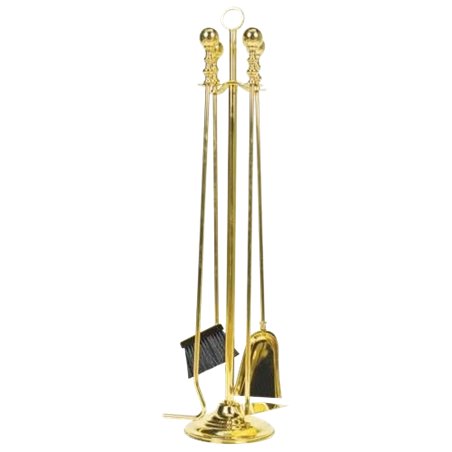 Serviteur de cheminée laiton 4 pièces