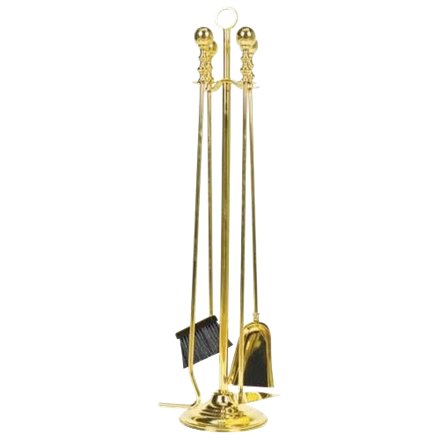 Serviteur de cheminée laiton 4 pièces