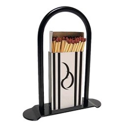Support noir pour boîte d'allumettes