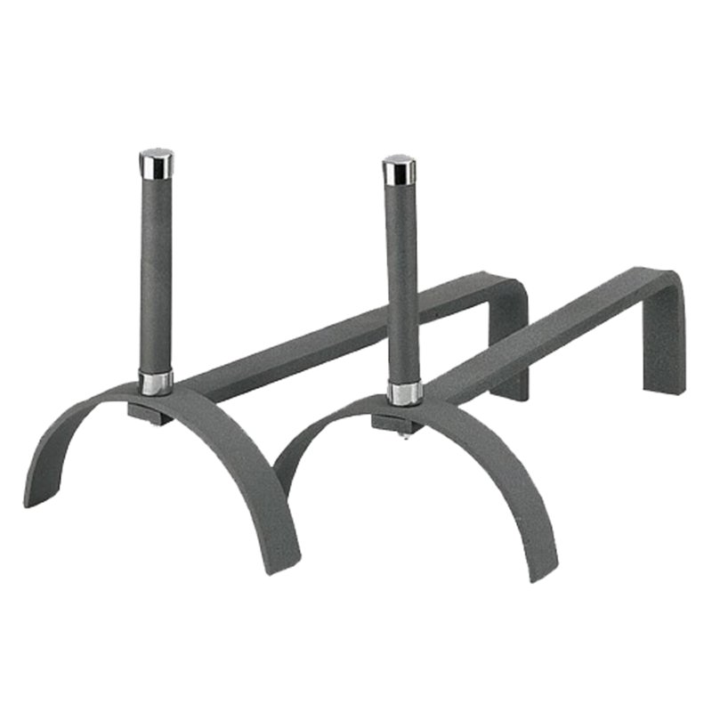 Paire de chenets anthracite