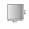 Plaque de sol forme A en métal argent antique - 800 x 800 mm