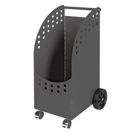 Chariot à bûches anthracite
