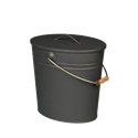 Seau à cendres anthracite grand modèle - 24 litres Seau à cendres anthracite grand modèle - 24 litres