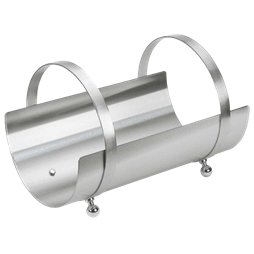 Panier à bûches inox brossé mat