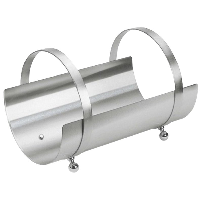Panier à bûches inox brossé mat