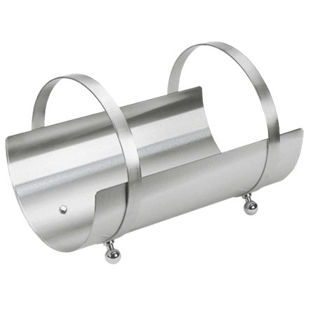 Panier à bûches inox brossé mat