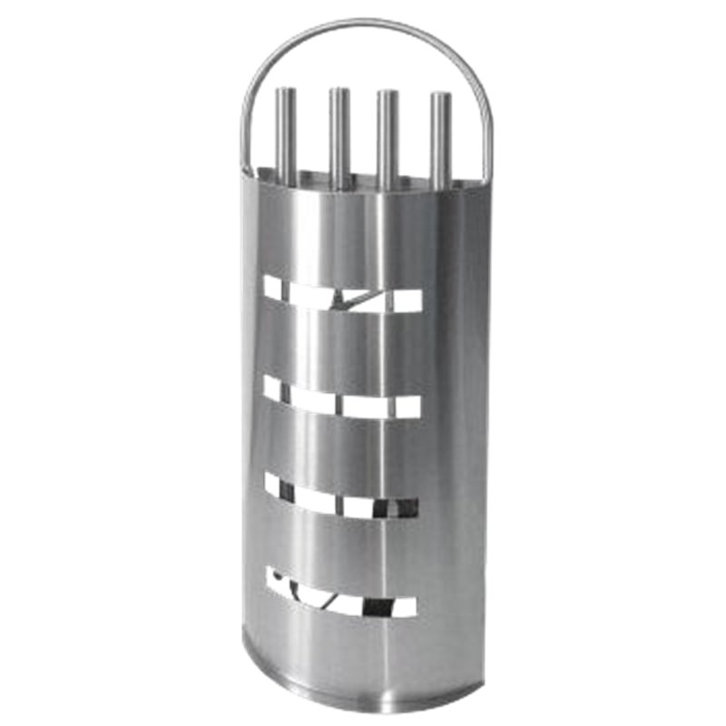 Serviteur de cheminée 4 pièces inox brossé mat
