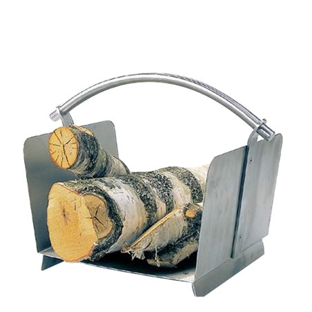 Panier à bûches inox brossé mat