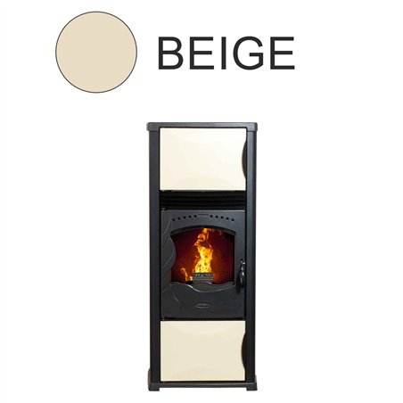 Serviteur de cheminée 3 pièces anthracite avec accessoires inox