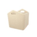 Panier à bûches en feutre beige