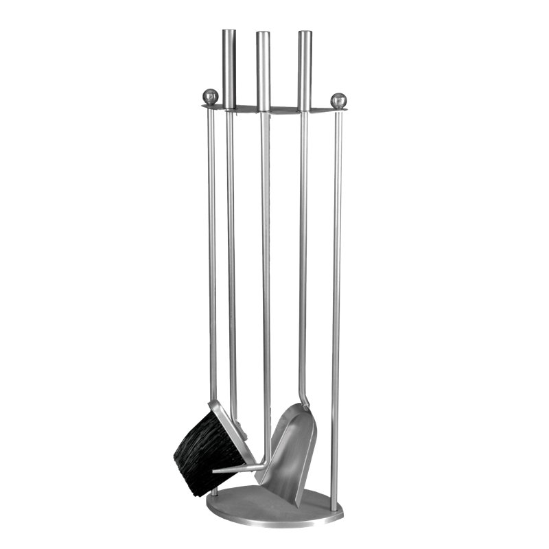 Serviteur de cheminée 3 pièces inox