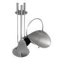 Set d'accessoires de cheminée inox - serviteur 3 pièces et panier à bûches