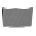 Pare-feu inox brossé mat avec grille anthracite