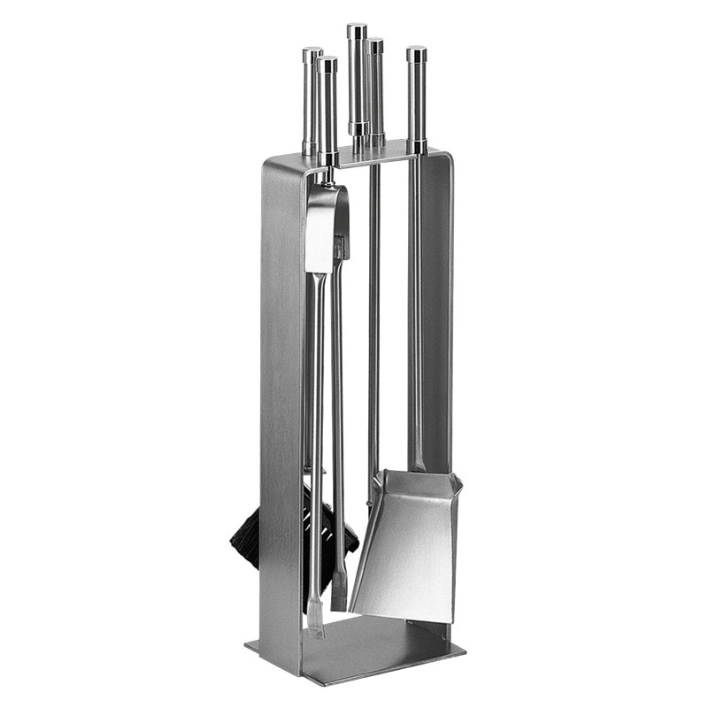 Serviteur de cheminée 4 pièces inox