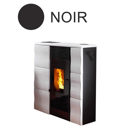 Poêle à pellets canalisable Lincar Olga 501 L Slim Céramique noir