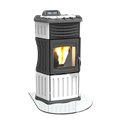 Poêle à pellets Lincar Monella 930 Céramique blanc