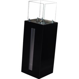 Cheminée bioéthanol Stand 4 vitres 1000 ml noir acier